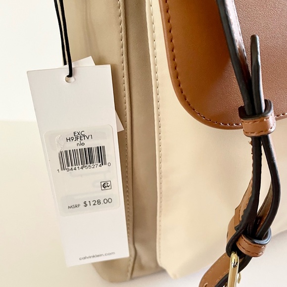 Calvin Klein Crossbody Messenger Handbag Brown/Tan - Picture 15 of 16